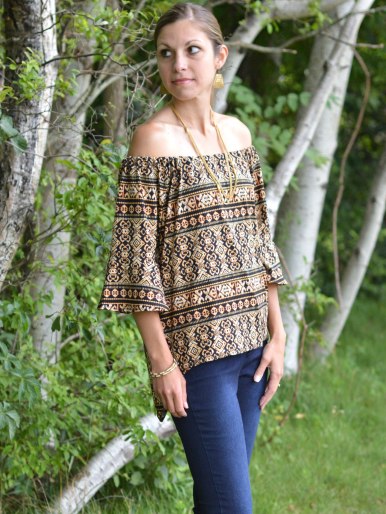 Seamingly Smitten Off the Shoulder Lanter Sleeve Top 4
